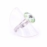Женское кольцо из стали с кристаллами светло-зеленого цвета  Jablonec