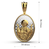 Ладанка золота Ікона Божої Матері 17122400