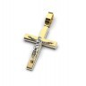 Крестик з комбінованого золота 122941100