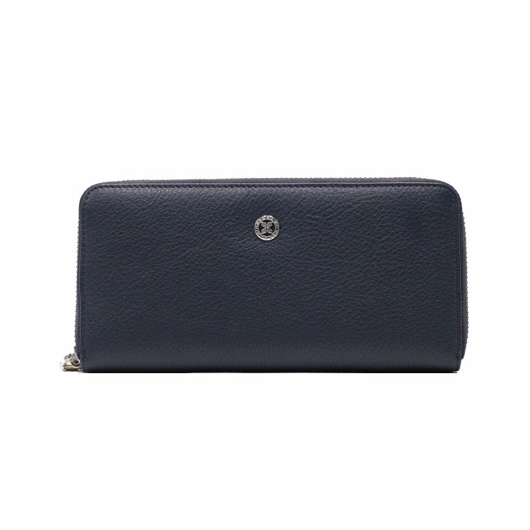 Жіночий гаманець із натуральної шкіри синього кольору Tergan