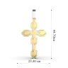 Крестик з комбінованого золота 11682400