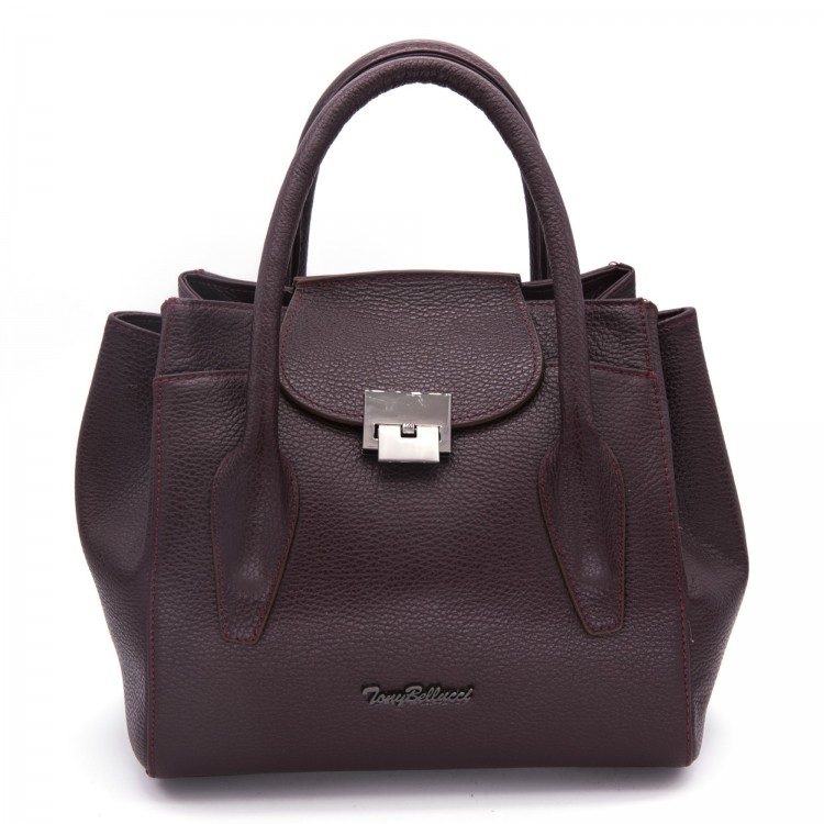 Женская сумка Tony Bellucci из натуральной кожи бордового цвета