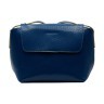 Жіноча Італійська лакова сумка Ripani з натуральної шкіри синього кольору.
