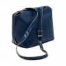 Женская Итальянская лаковая сумка Ripani из натуральной кожи синего цвета