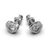 Сережки «Серце» з білого золота, з діамантами 335761121