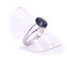 Женское кольцо из стали с кристаллами темно- синего цвета Jablonec