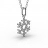 Підвіска «Сніжинка» з білого золота, з діамантами 112101121
