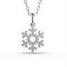 Підвіска «Сніжинка» з білого золота, з діамантами 112101121