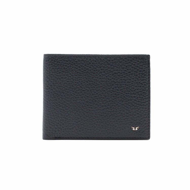Чоловічий гаманець із натуральної шкіри чорного кольору Tergan
