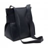 Жіноча сумка із натуральної шкіри з тисненням синього кольору Facebag