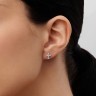 Сережки з білого золота, з діамантами 322821121