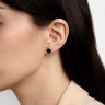 Серьги из белого золота с бриллиантами и эмалью 333341421
