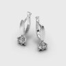 Сережки у білому золоті, з діамантами 348901121