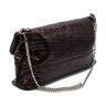Жіноча Італійська лакова сумка Ripani з натуральної шкіри коричневого кольору