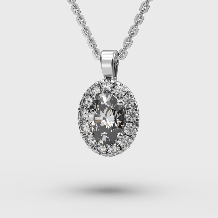 Кольє у білому золоті, з діамантами 749011121