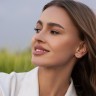 Сережки з білого золота, з діамантами 323311121