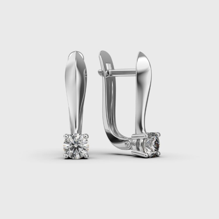 Сережки у білому золоті, з діамантами 348861121
