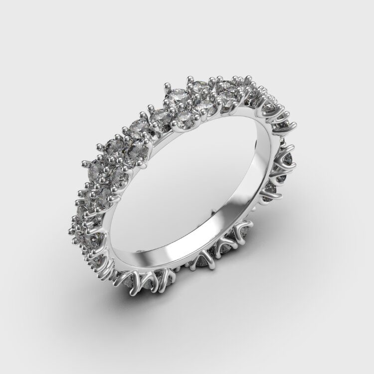 Каблучка у білому золоті, з діамантами 247881121