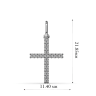 Хрестик із білого золота, з діамантами 18171121