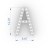Колье с буквой А в белом золоте с бриллиантами 133651121