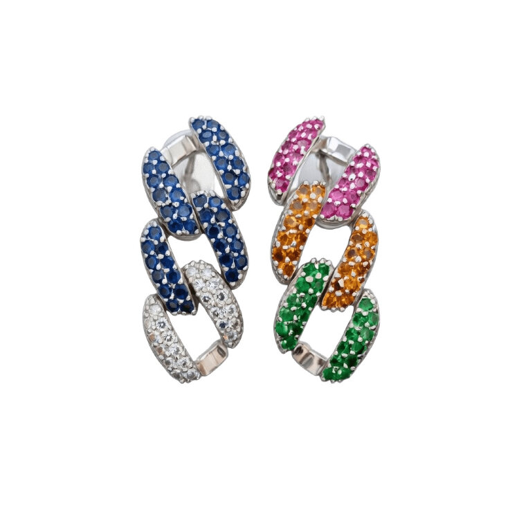 Сережки Rainbow з фіанітами DM4262-1-7CE