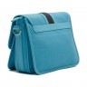 Жіноча сумка із натуральної шкіри блакитного кольоруTergan