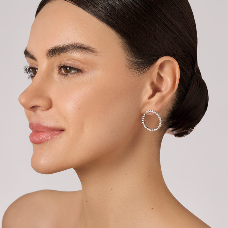 Сережки у білому золоті, з діамантами 347271121