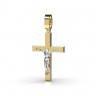 Хрестик з комбінованого золота 122941100