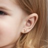 Серьги «Дельфин» из красного золота с бриллиантами 311402421