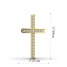 Крестик &quot;Міні&quot; з червоного золота, з діамантами 16552421