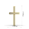 Крестик &quot;Міні&quot; з червоного золота, з діамантами 16552421