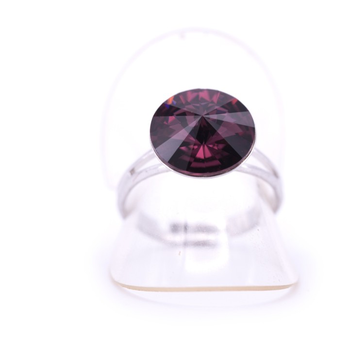 Женское кольцо из стали с кристаллами темно-красного цвета  Jablonec