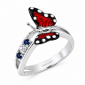 Каблучка Monarch Butterfly з емаллю та фіанітамиMBHR0019-CZ Каблучка Monarch Butterfly з емаллю та фіанітамиMBHR0019-CZ