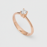 Каблучка у червоному золоті, з діамантом 220372421 Каблучка у червоному золоті, з діамантом 220372421