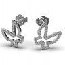 Серьги из белого золота с бриллиантами 32871521