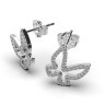 Серьги из белого золота с бриллиантами 32871521
