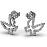 Серьги из белого золота с бриллиантами 32871521