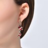 Сережки Monarch Butterfly з емаллю та фіанітами MBHE0021-CZ