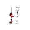 Сережки Monarch Butterfly з емаллю та фіанітами MBHE0021-CZ