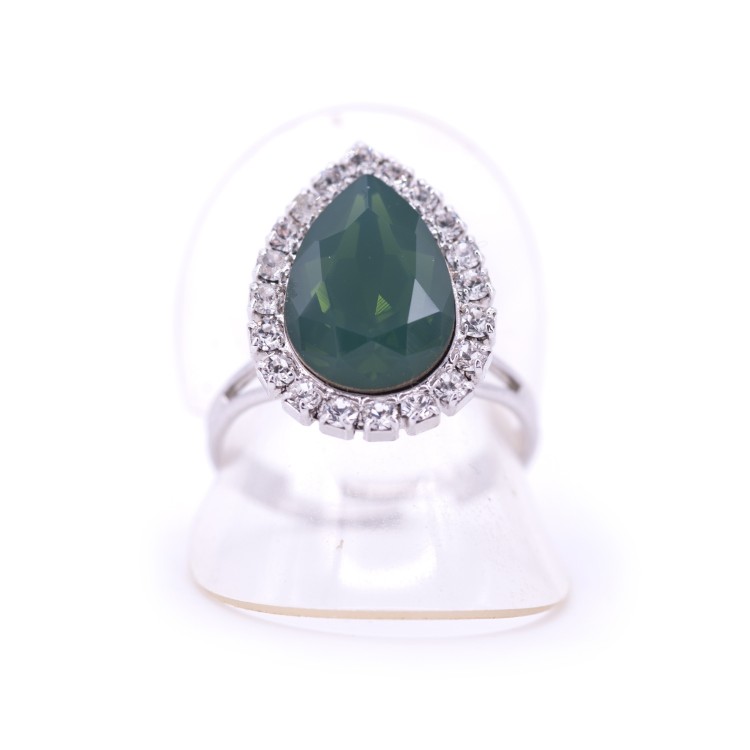 Женское кольцо из стали с кристаллами  Jablonec