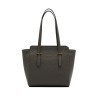 Женская сумка из натуральной кожи серого цвета Facebag