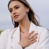 Кольцо из белого золота с черным бриллиантом 236071122.