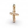 Хрестик «Розп’яття» з комбінованого золота 129772400