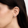 Серьги из комбинированного золота с бриллиантами 334391122