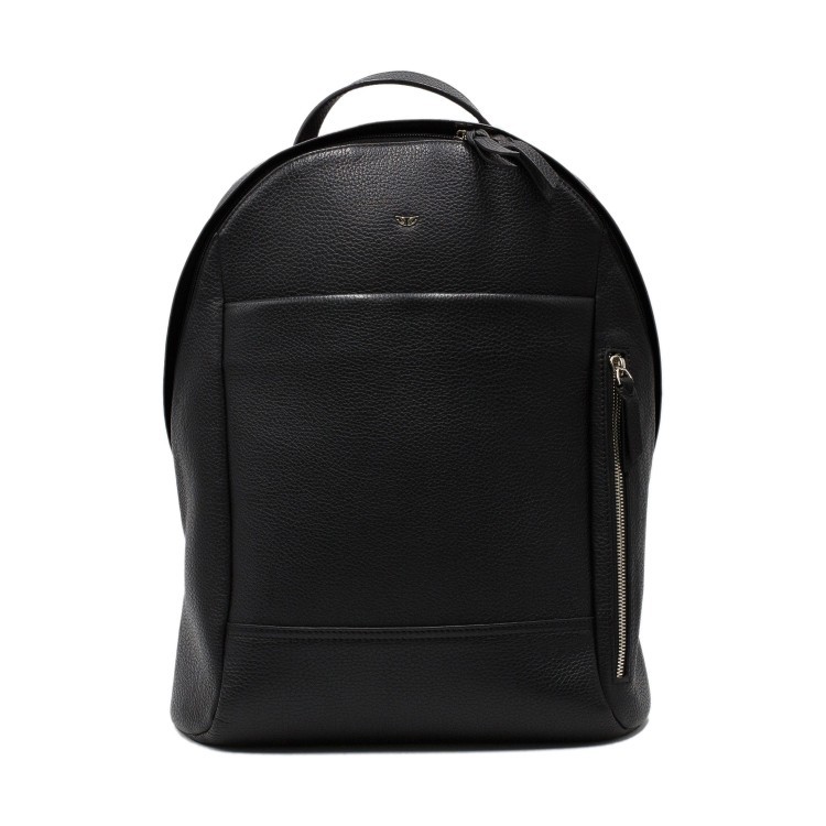 Чоловічий рюкзак із натуральної шкіри чорного кольору Tergan