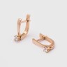 Серьги из красного золота с бриллиантами 313552421