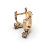 Серьги из красного золота с бриллиантами 313552421
