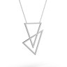 Кольє "Трикутники" із білого золота, з діамантами 113471121