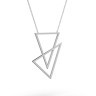 Кольє "Трикутники" із білого золота, з діамантами 113471121