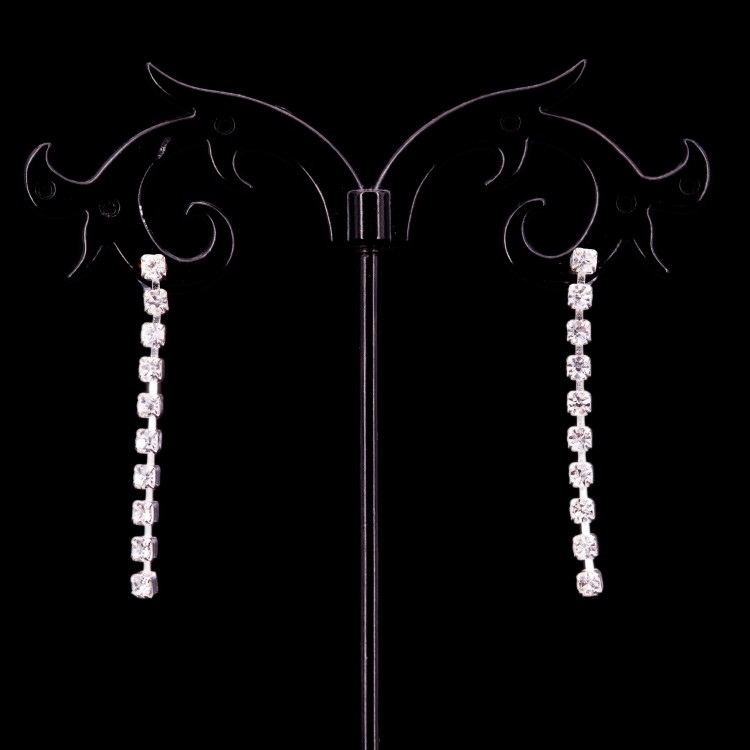 Жіночі сережки зі сталі та кристалів з імітацією діамантового ограновування Jablonec
